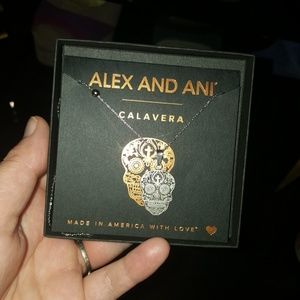 Alex and Ani Calavera Sugar Skull Necklace NIB NWT